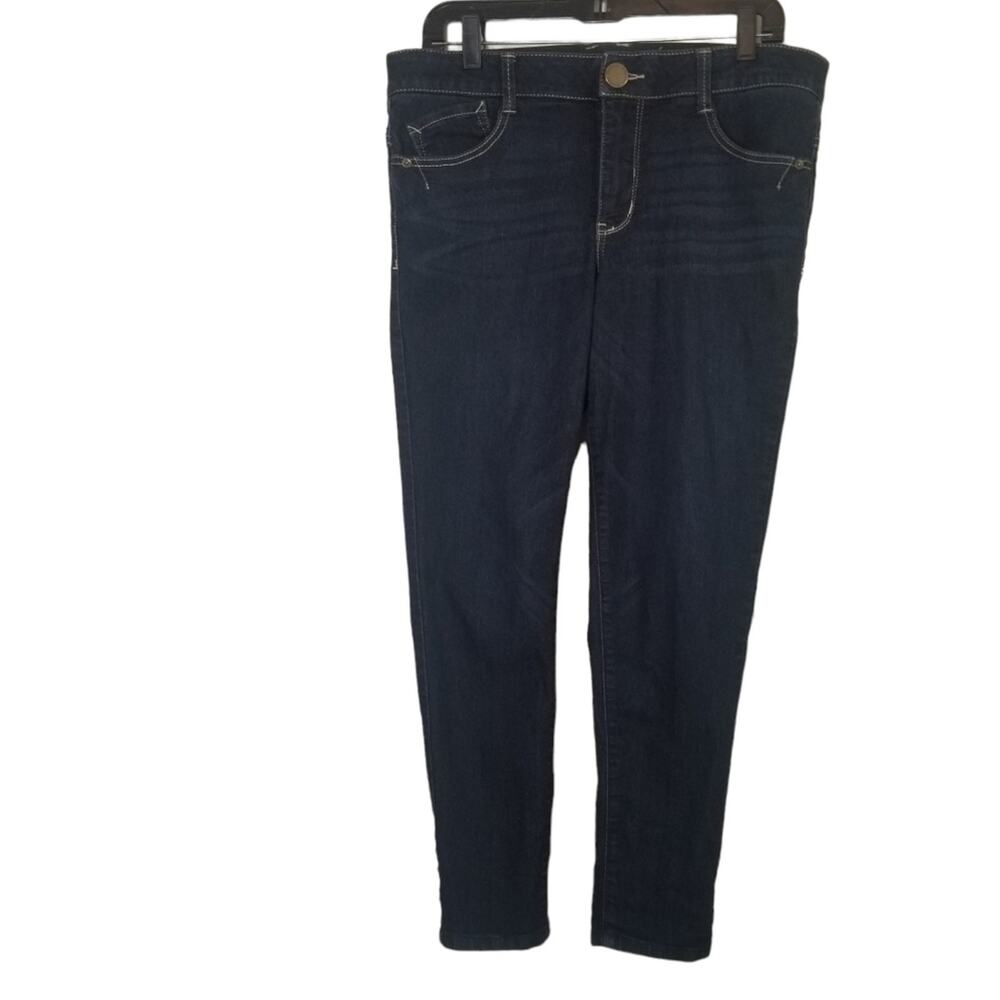 Democracy AB Technology Sz. 12 Jeggings Stretch Dark Wash Ankle Cropped Mid Rise